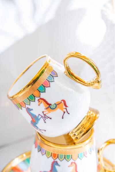 ACAR Wilshire Orange 6-Piece Coffee Cup Set Shp-07188