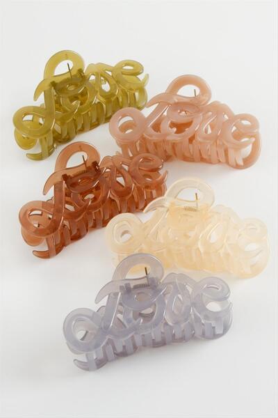 Ronanna مشبك ملابس ملون مكتوب عليه الحب 8 سم