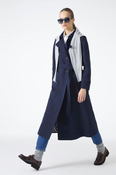 Zühre Apolet Detaylı Kemerli Trençkot