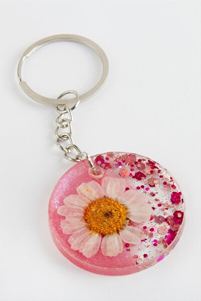 TakÇalıştır سلسلة مفاتيح إيبوكسي على شكل زهرة الأقحوان من TKÇBJ