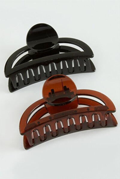 Ronanna مشبك مزلاج بيضاوي ملون 8 سم