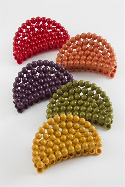 FREEDOM STOREE Οβάλ έγχρωμη πόρπη με μανταλάκι 8 εκ.