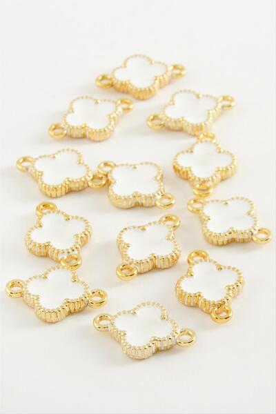 fantastik store سوار وقلادة مطلية بالمينا بمقبض مزدوج على شكل زهرة، قطعة واحدة