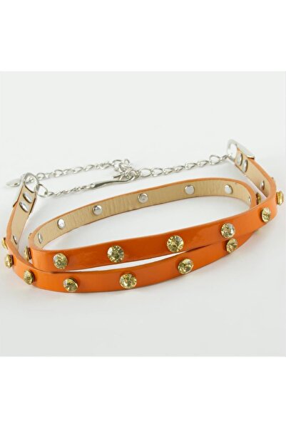 Marsilyan Classic Leather Stone Belt Ilkel-Bjt940