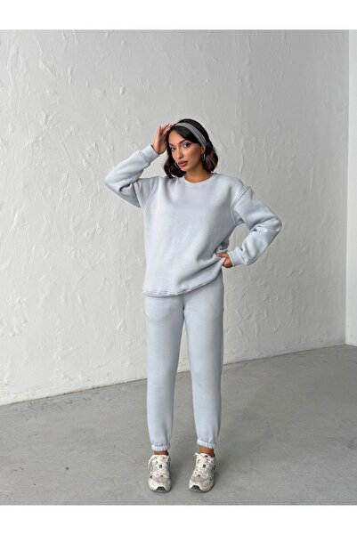 KAPHONE Women's 0 Collar 3 Thread Tracksuit Set