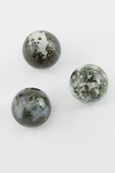 ZERO LAND قلادة من حجر العقيق الطبيعي من SEPETIM مقاس 1.8 سم - أخضر