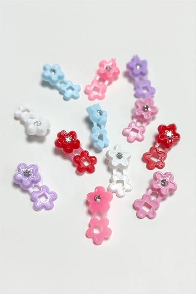 Ronanna Accesoriu tricotat cu piatră de flori 12 bucăți