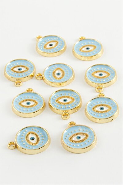 ZERO LAND Ds-Derin Eye Single Handle Enamel Bracelet and Pendant Apparatus 1 Piece-Light Blue