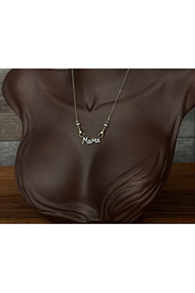 FURUS Mama Gold Taş Detaylı Zarif Kolye