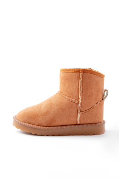 lina step Taba Süet İçi Kürklü Ortopedik Kaymaz Taban Çocuk Kışlık Bot