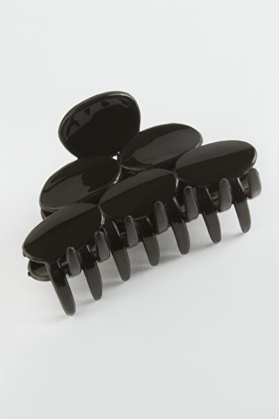 Ayena Moda Ovalna ravna crna kopča sa zasunom 9 cm