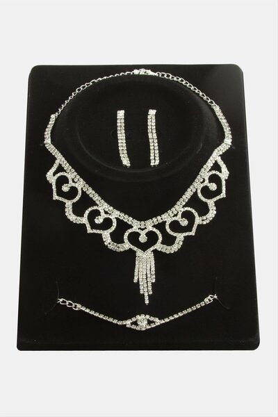 OSENSE مجموعة قلادة فاخرة من حجر القلب