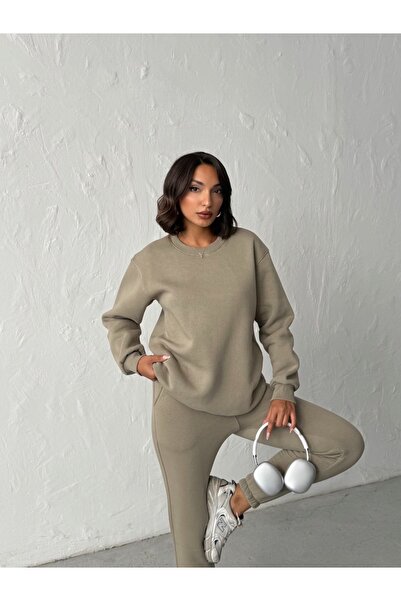 KAPHONE Women's 0 Collar 3 Thread Tracksuit Set