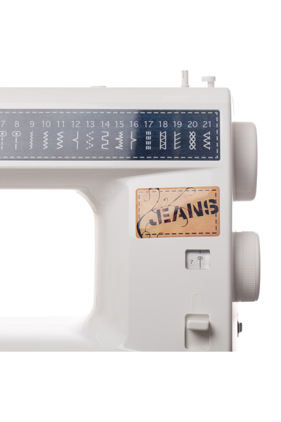 VERITAS Masina de cusut electromecanica JSB21, 21 Programe, 800 Imp/Min, 60W, Alb/Albastru