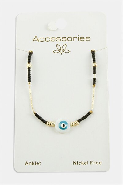 ZERO LAND خلخال سيبتيم نازار ميوكى من الخرز - أسود