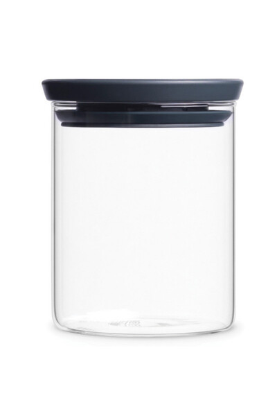 Brabantia Stackable Glass Jar 646875, 0.6 l, Tight closure, Dishwasher safe, ...