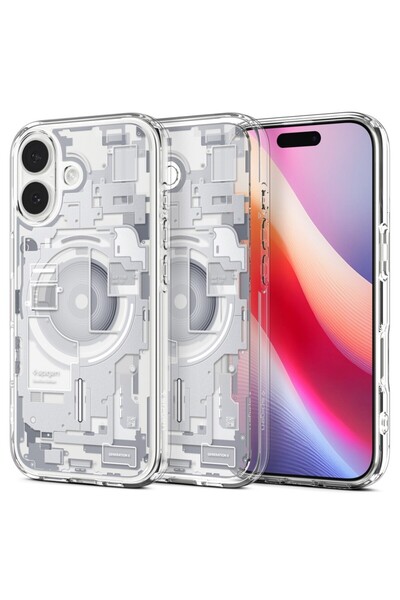 Spigen iPhone 17 ince MagSafe Kılıf Ultra Hybrid MagFit Zero One White Tasarı...