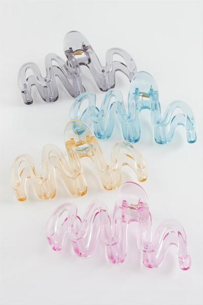 Ayena Moda Cataramă în zig-zag, transparentă, colorată, 13 cm