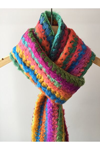 Mora Örgü Mora Knit Atkı El Örgüsü Hafif Atkı (22x200cm 250g-MK30)