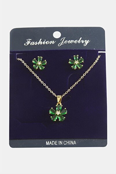 TakÇalıştır مجموعة باباتيا زيركون مرصّع بالأحجار قلادة زيركون مرصّع بالأحجار ...