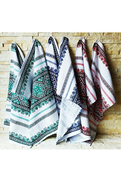 OEM Set 12 Kitchen Towels, Traditional Patterns, Waffle Cotton, 40x60cm