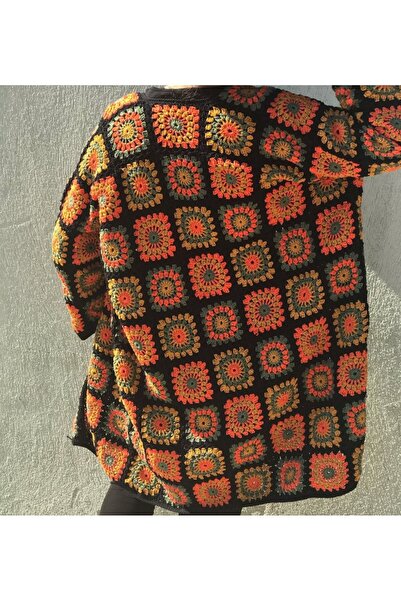 Handmade Sahavi Concept Hırka / El Örgüsü Hırka / Motifli Hırka / Renkli Hırk...