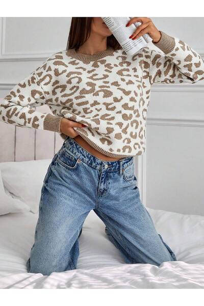 ATE ÖZGÜNEŞ TRİKO TEKSTİL Double color knitted sweater