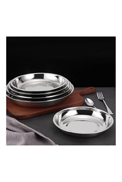 Bisbell Stainless Steel Deep Plate 20CM ,Round Dinner Plate, Soup Plate,Serving Dish,BB3014
