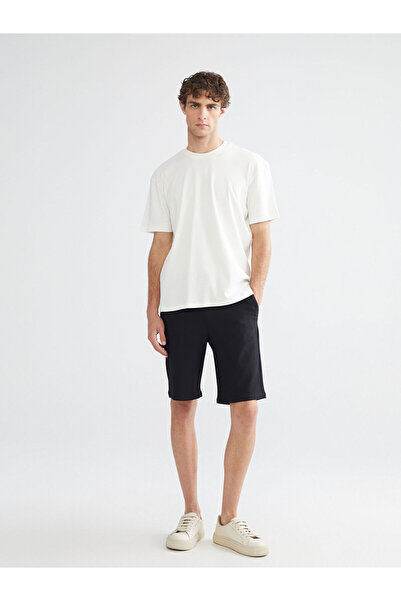 LC Waikiki Ανδρικό σορτς LCW VisionBlack Standard Fit με εφέ λινό