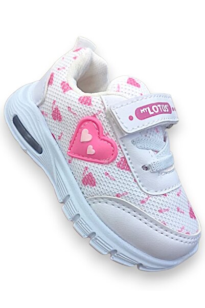 Elit Lotus 493 White Lightweight Comfortable Orthopedic Lighted Baby Girl Shoes