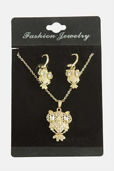 TakÇalıştır مجموعة قلادة زيركون مرصّع بالأحجار قطعة بتصميم أنيق