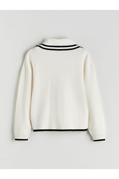 LC Waikiki LCW Kids Polo Yaka Kız Çocuk Kazak