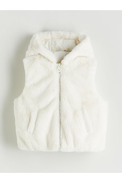 LC Waikiki Peak New Season Hooded Plush Girls' Vest