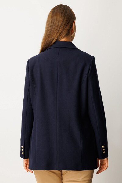 Ekol Cebi Armalı Büyük Beden Ceket 5571-25k Lacivert