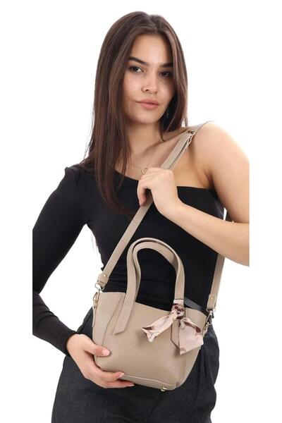 DMDBAGS Women's Soft Leather Hand and Shoulder Bag with Scarf