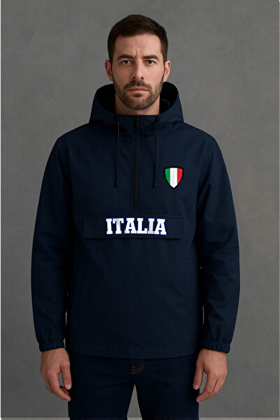 SARI Αδιάβροχο και αντιανεμικό με μισό φερμουάρ Italia Italia