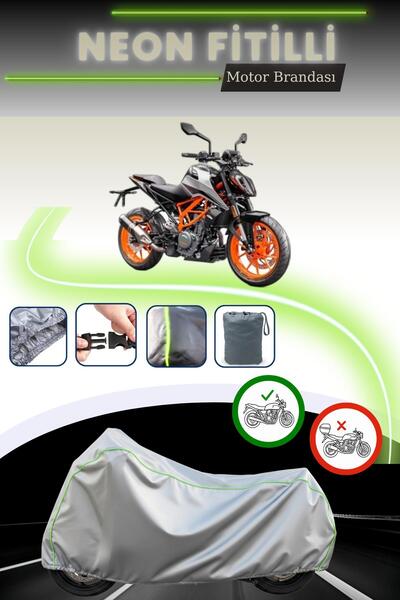 Cemku Cool قماش دراجة نارية متوافق مع KTM 390 Duke مزود بقفل رمادي اللون
