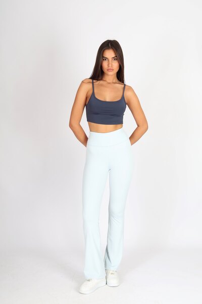 Softandbasic بنطلون يوجا إسباني واسع الساقين