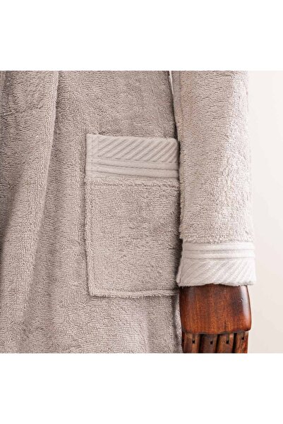 Alhabib bedding Valer 100% Cotton Turkish Beige Bathrobe Set, 5 Pieces