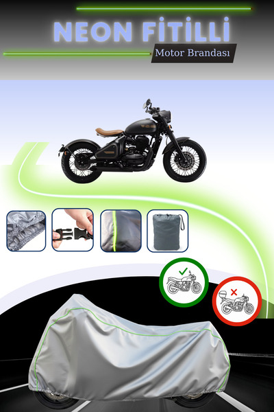 Cemku Cool قماش دراجة نارية رمادي اللون متوافق مع نيون فيتيل جاوا بيراك