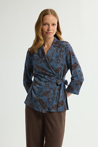 Love My Body Desenli Örme Bluz