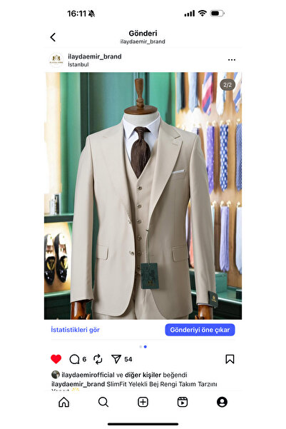 ilayda emir Beige Vest Suit