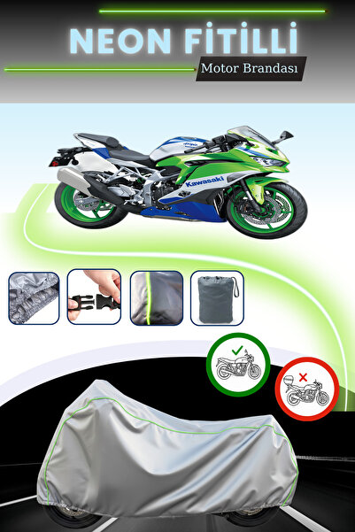 Cemku Cool قفل رمادي متوافق مع نيون فيتيل كاواساكي نينجا ZX-4RR 40. قماش دراج...