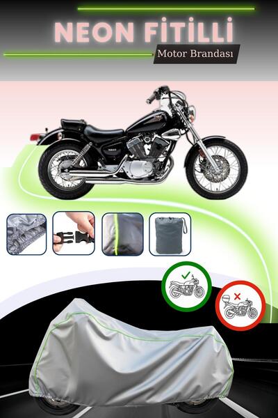 Cemku Cool حقيبة خلفية رمادية نيون قماش مجدّل وقفل غير متوافقة مع ياماها فيرا...