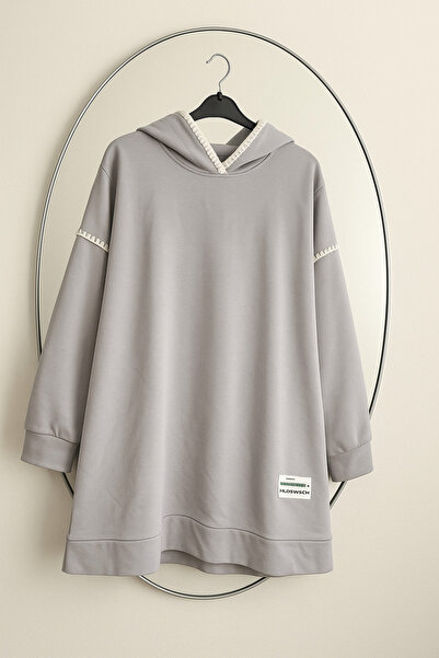 Feyza ZARİF DİKİŞLERİ OLAN SPOR GÜNLÜK KOMBİNLERE UYGUN TESETTÜR SWEAT