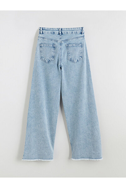 LC Waikiki Mavi Wideleg Kız Çocuk Jean Pantolon