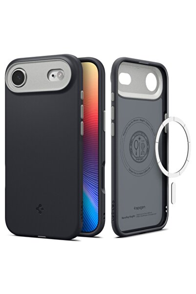 Spigen غطاء حماية من السيليكون لهاتف iPhone Air MagSafe Nano Pop باللون الأسو...