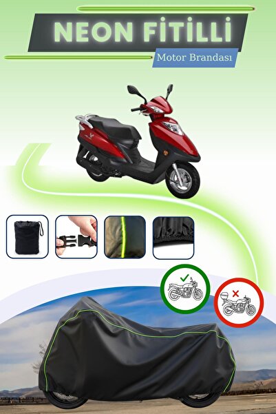 Cemku Cool غطاء محرك متوافق مع نيون فيتيل هاوجو HJ 125T-10 باللون الأسود