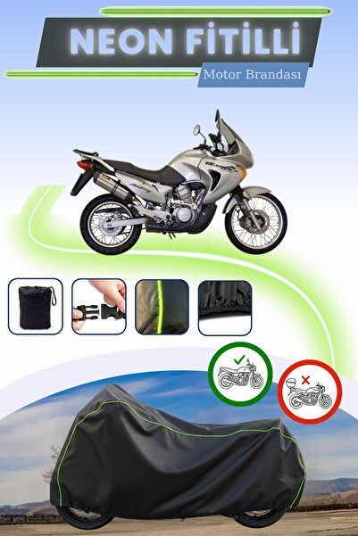 Cemku Cool غطاء محرك أسود قماش مجدّل حقيبة متوافق مع هوندا XL 650 ترانسالب