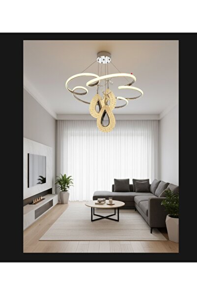 mayadesignlight Maya Avize Hürrem Damla Krom 3 Renk Led Avize